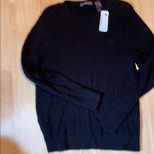 Black cable sweater